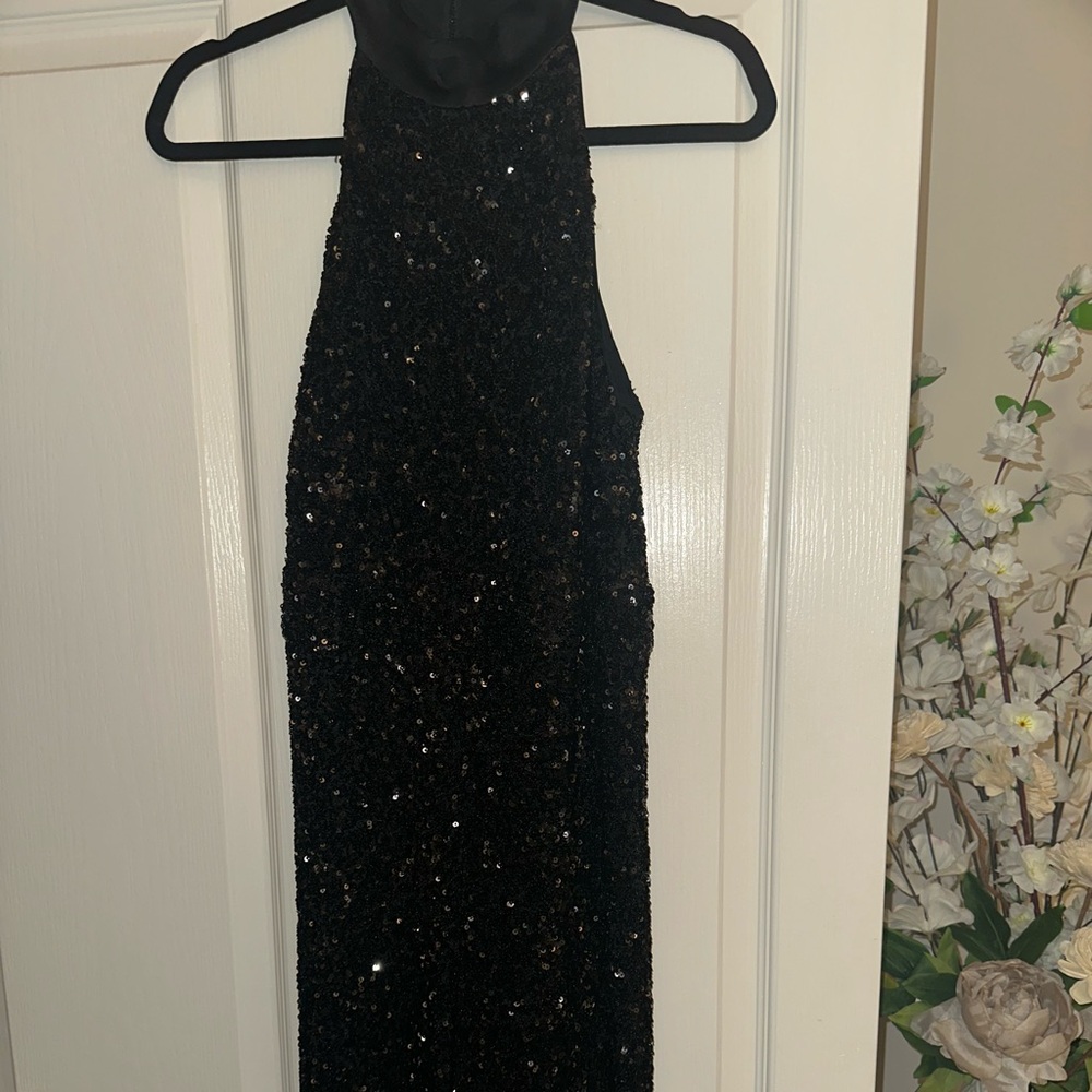 Alice + Olivia Black Glitter Jumpsuit - Picture 2 of 4